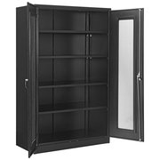 Global Industrial Unassembled Storage Cabinet With Expanded Metal Door, 48x24x78, Black 270022BK